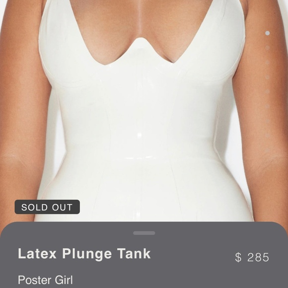 Khy Poster Girl by Kylie Jenner plunge latex tank - Picture 2 of 8